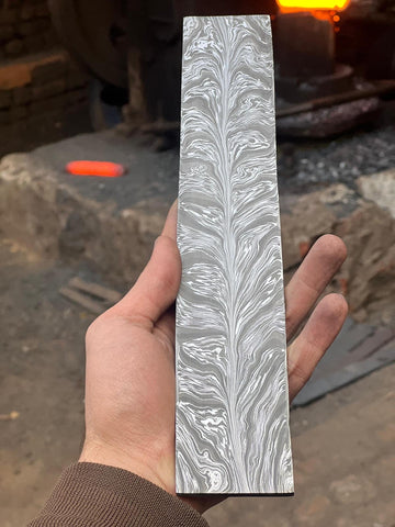 Damascus Steel Billet – Feather Pattern