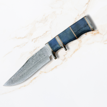 Luxurious Hunting Knife-Damascus Steel, Razor Sharp Blade With Camel Bone - Perfect Hunter's Choice!
