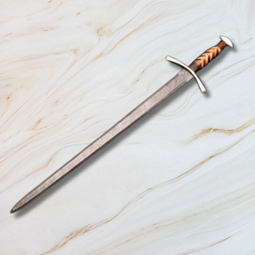 Hunter's Favorite! Handmade Damascus Steel Roman Gladius Sword with Black Wood Handle & Leather Sheath